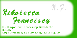 nikoletta franciscy business card